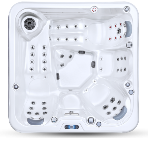 Ausstellungsstück Whirlpool Outdoor Aussenwhirlpool Hot Tub Spa Pool HC7 weiß-dunkelbraun